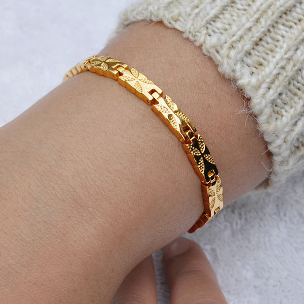 10kt Yellow Gold Men's Diamond Link Bracelet - 4-1/2 Cttw – Splendid  Jewellery